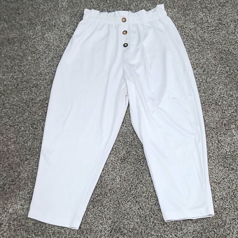XL white Ardene Paper bag waist pants
